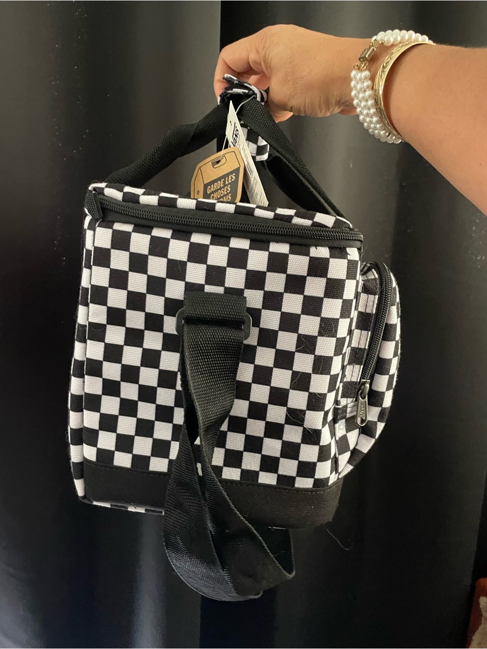 NWT Vans Black & White Checkerboard Cooler Bag - Picture 3 of 7